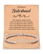 Sister Gifts, Unique Birthday Gifts for Sister Women Bracelets Christmas Cool Id