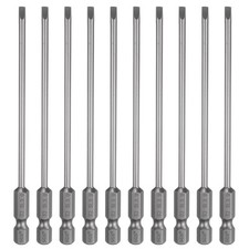 10pcs SL3.0 Slotted Screwdriver Bits 4" Magnetic Head Screw Driver Drill Bit