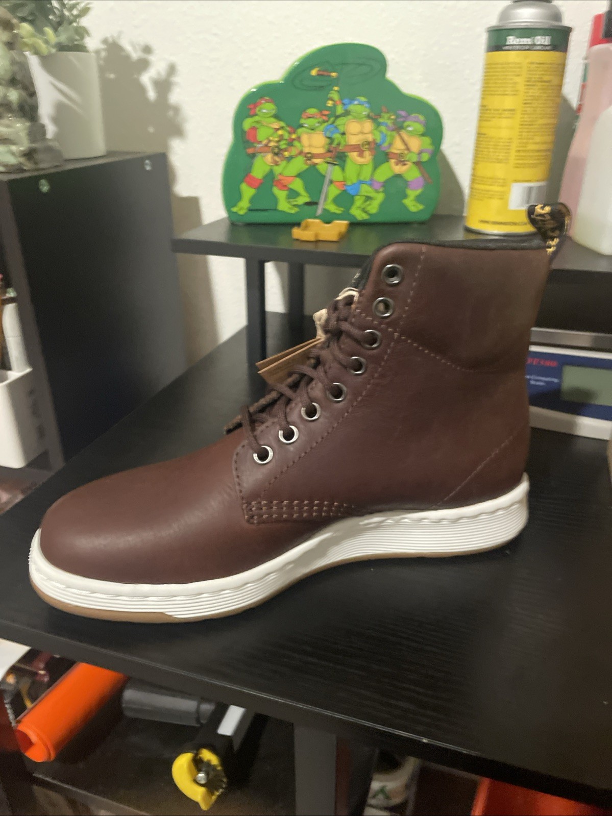 Doc Martens Men's Leather Lace Up Boots Rigal Size 7 Tan thumbnail 3