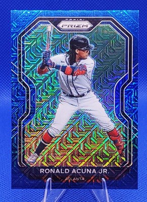 2021 Panini Prizm - Ronald Acuna Jr. #7 ‐ Blue Mojo Refractor /199