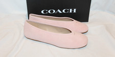 COACH WOMEN'S HOUSTON SUEDE BALLET LOAFERS CANDY PINK NIB SZ 7.5
