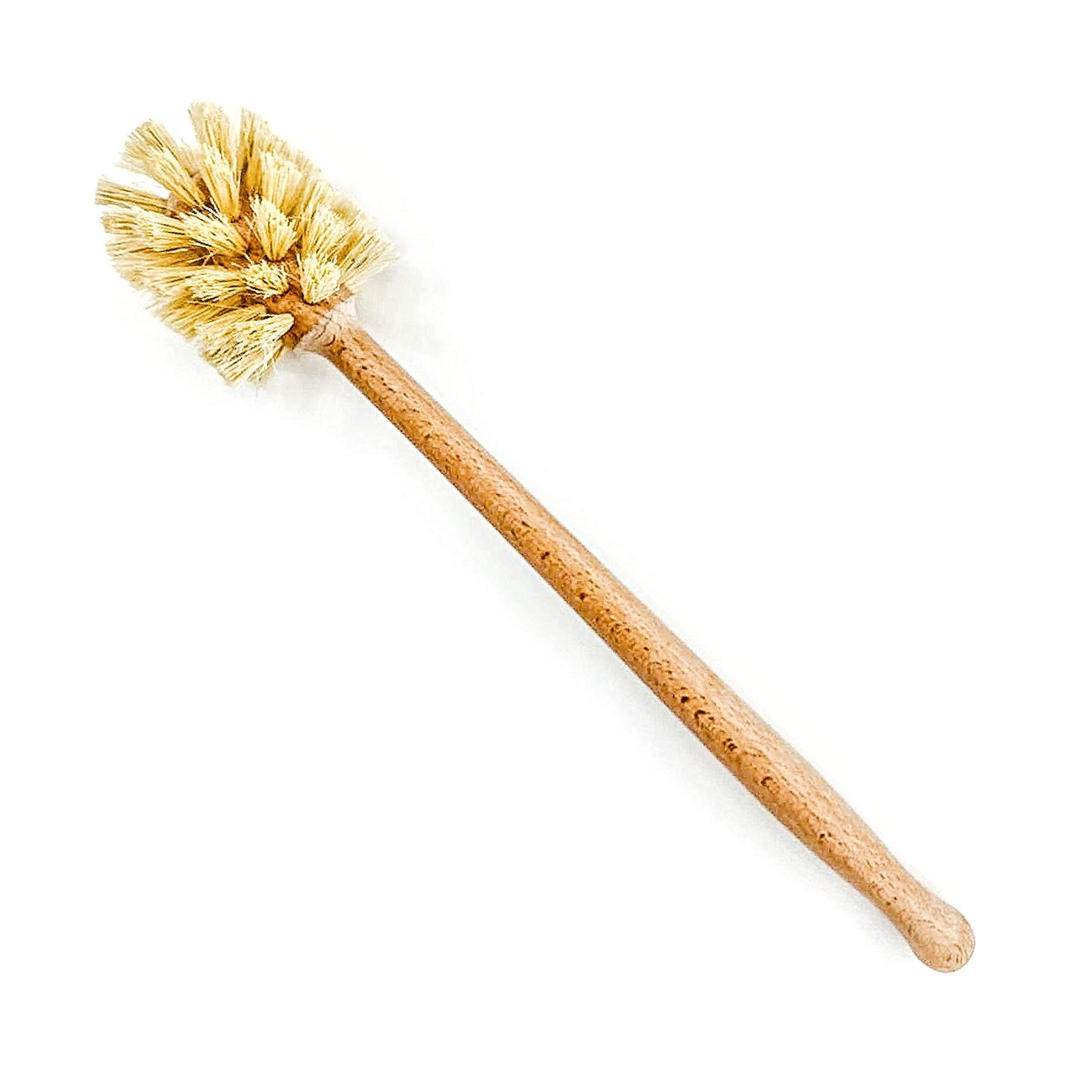 Brush With Extra Long Wood Handle And Strong Bristles - Cleans And Scr...
