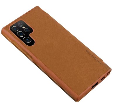 Flip G-Case für Samsung Galaxy S23 - PU Leder Wallet Kartenfach in Khaki