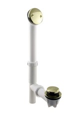 Westbrass 593244 White Tubular Tip Toe Bath Waste Drain Kit for Bathtubs