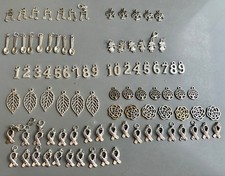 Assorted Silver Coloured Charms for Jewellery Making and Crafting.