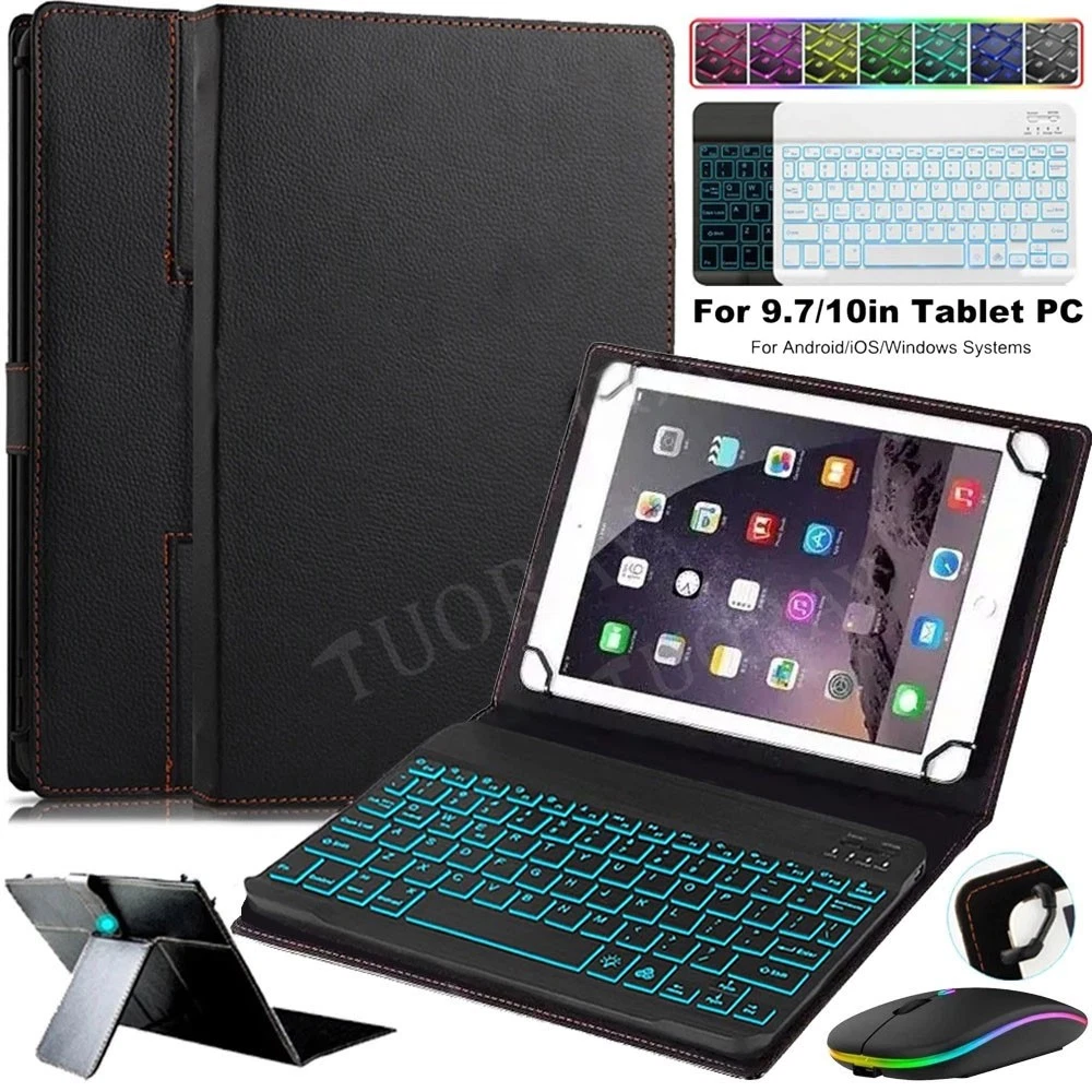 Backlit Keyboard Case Mouse For Lenovo Tab 10.1 2025 M11 M10 P11 P10 Pro K10 K11