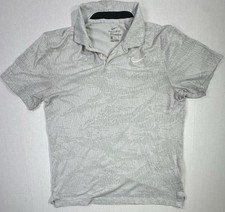 Nike Dri-Fit Standard Fit Golf Polo Shirt Gray Patterned Men  s Large