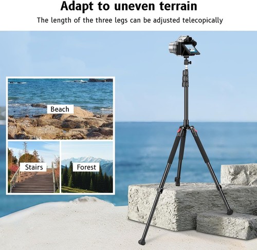 Supporto Luminoso per Fotografia, Treppiede Regolabile 6.56ft/200cm in Alluminio con 360... - Foto 5 di 9