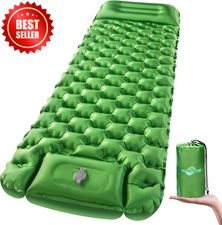 Ultralight Inflatable Sleeping Pad Camping Hiking Built-in Pump US