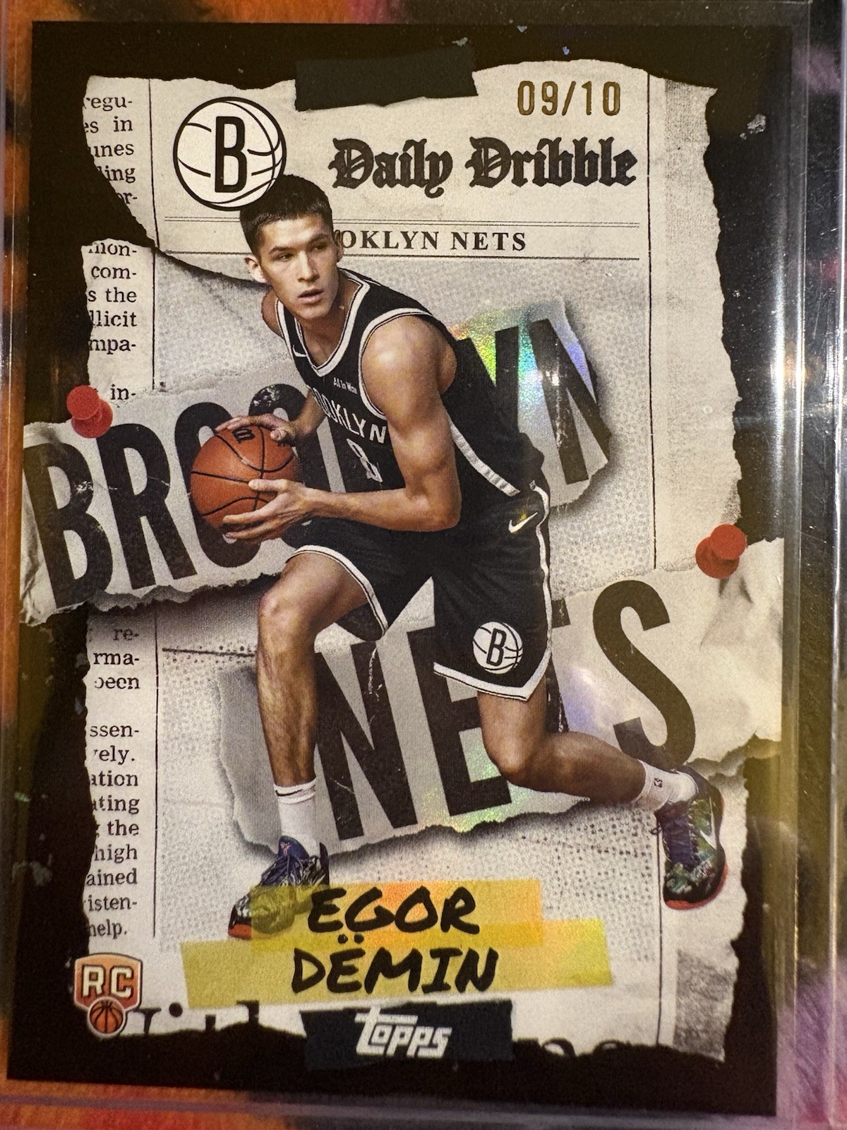 Egor Demin 2025-26 Topps Basketball Daily Dribble Black Rainbow 9/10 #DD-38