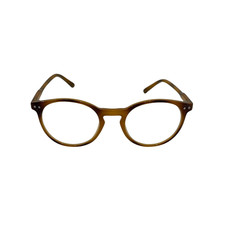 VTG Brown Tortoise Round Eyeglasses Keyhole Bridge Acetate Unisex FRAME ONLY