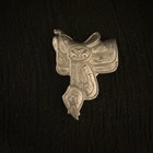 Saddle Button Cover Vintage Silver-Tone Western Equestrian Horse Saddle Sewing — photo 1