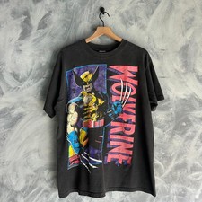 Vintage Super Rare 1993 Wolverine X-Men T-shirt XL Faded Black