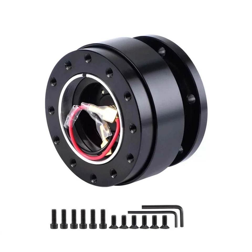 Adaptador de buje de liberación rápida universal para volante de coche a presión 6 orificios carreras Foto 3 de 4