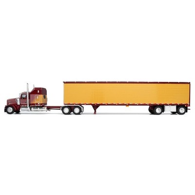 1/64 Kenworth W900L Semi Truck,  Aero-One Sleeper & Spread-Axle Trailer, 68-2297