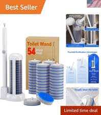 Disposable Toilet Brush, Toilet Cleaner, Toilet Brush Including 54 Replacemen...