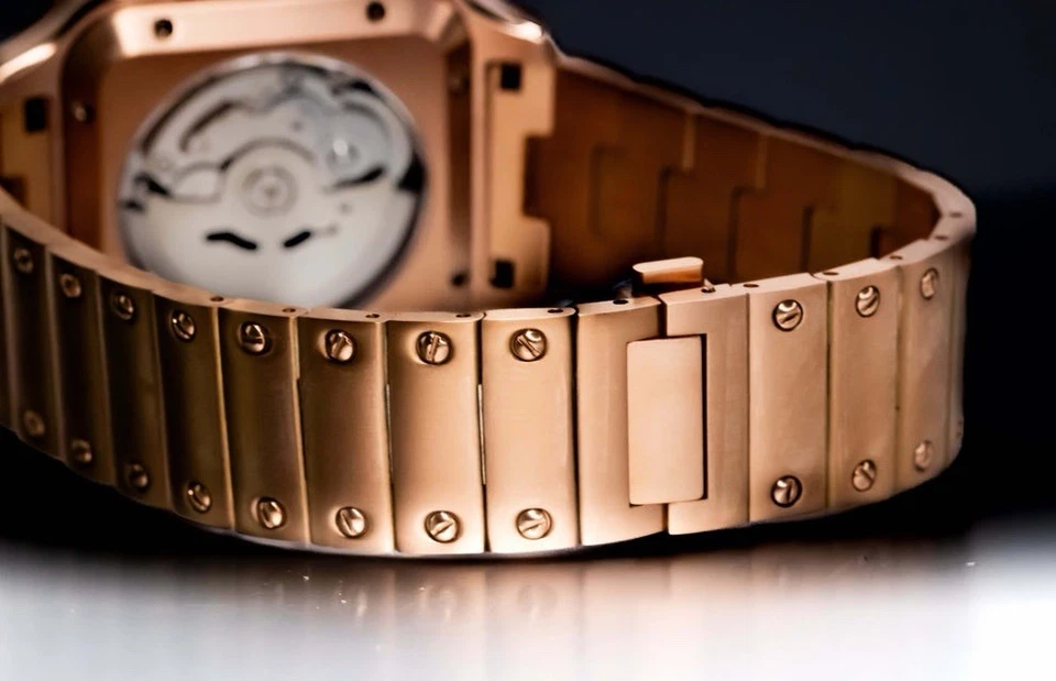 Modier Square Seitos | NH35 Automatic | Sapphire | Roman Dial | Rose Gold - Image 2 of 4