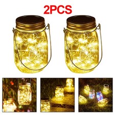 2X Outdoor Solar Lights Mason Jar Lawn lights Garden Decorative Landscape Lamps
