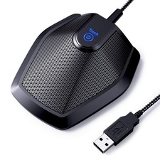 Conference USB Microphone, Omnidirectional Condenser PC Mic for Video Confere...