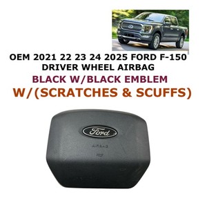 2021 2022 2023 2024 2025 Ford F-150 driver wheel airbag BLACK