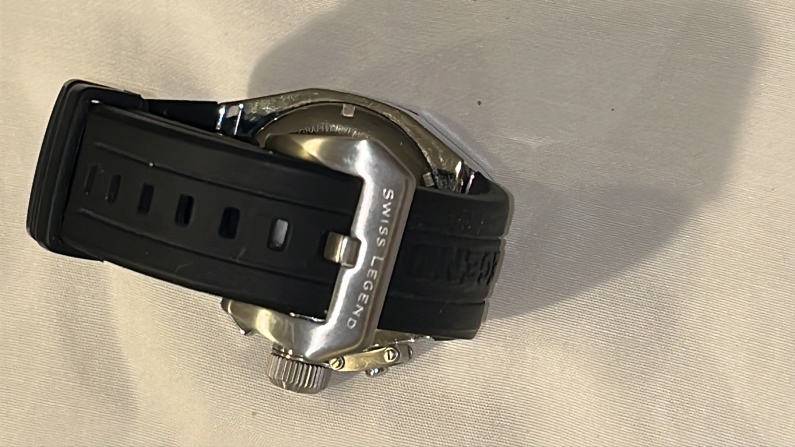 Swiss Legend Men's Trimix Diver Chronograph RARE Blue Dial Watch New Battery!