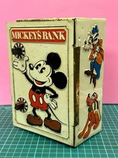 Showa Retro Mickey Mouse Piggy Bank Safe1978 Made In West Germany