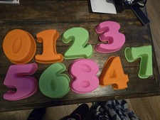 Silicone NUMBER Pans LARGE Cake Pan 6 Cake Mo...