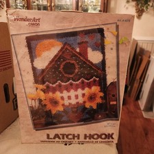 NOS WonderArt Caron Birdhouse Latch Hook Kit 4378 Made In USA