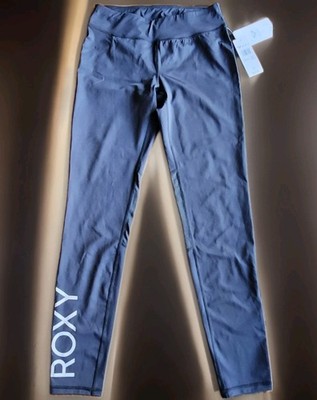 ROXY NWT Women's Black Compression Leggings Sz M MSRP $55.00