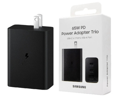 NEW Original Samsung Official 65W PD Power Adapter Trio - Black (EP-T6530)
