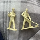 1960’s Marx Cream Playset Farmer W/Rooster Farm Figure Lot 2 Raking