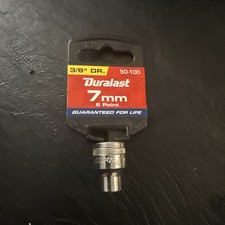DURALAST 50-100, 7MM HEX BIT SOCKET 3/8" DRIVE - NEW