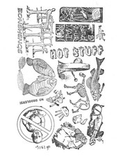 Unmounted Rubber Stamp Plate, Unmounted/Uncut Pink Rubber Stamps