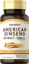 American Ginseng | 1200 mg | 110 Capsules | Non-GMO | By Piping Rock