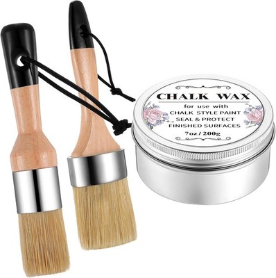 Furniture Finishing Wax Paint Wax Sealer Clear with 2 Brush Set 7 oz for Clear 