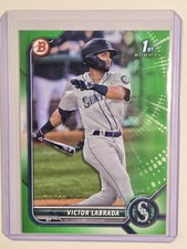 Victor Labrada 2022 Bowman 1st Bowman Green Pattern 25/99 Seattle #BP-150