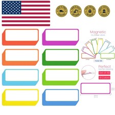 48 Pieces Magnetic Dry Erase Labels - Real Waterproof/Reusable Strips for Cla...