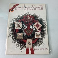 Just Cross Stitch December Holiday Ornaments Issue 1987 Magazine Vintage