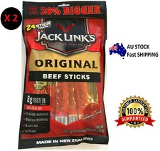 2x Jack Link's Original Beef Jerky 288g Made in New Zealand -Beef Sticks 24 Pack
