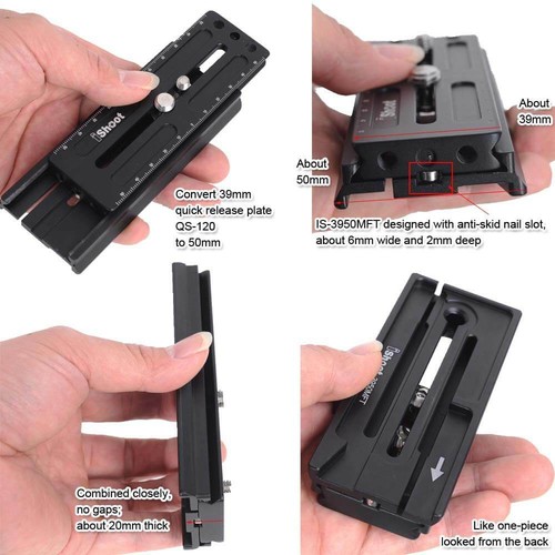 Klammer Clamp + ARCA Fit Kameraplatte für Manfrotto Stativ Fluid Kopf Kugelkopf - Bild 9 von 12