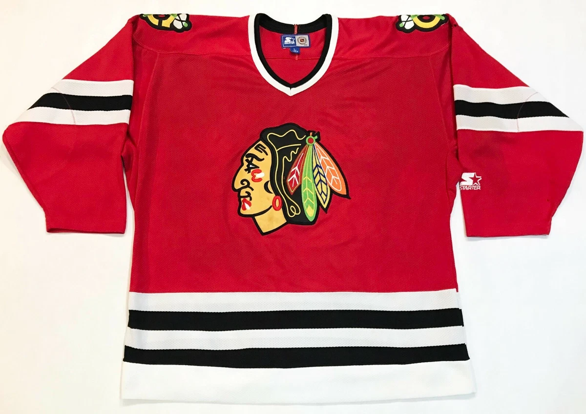 Vintage Starter Chicago Blackhawks NHL Hockey Jersey Men's US Size