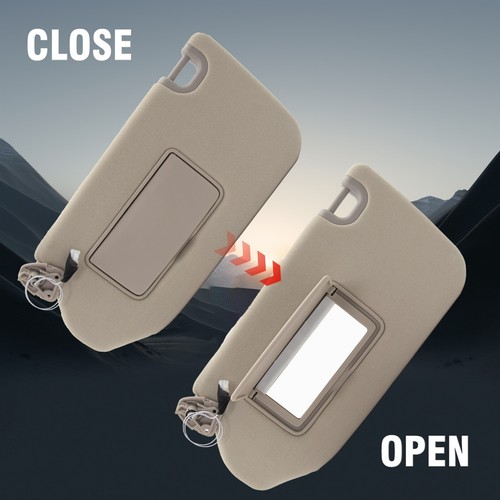 Parasoles del lado izquierdo del conductor compatibles con Nissan Pathfinder 13-18 - (Beige) - Imagen 7 de 8