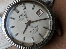 Vintage Technos Star Chief 10 ATM Watch w/Divers All SS Case FOR PARTS/REPAIR