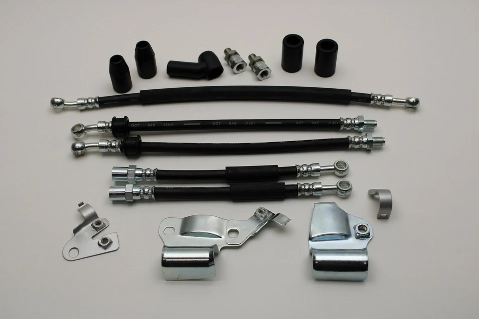 Suzuki GT750 Front Brake Hoses & Bracket Mounting Kit 16 Pcs L M B A Model C5-08 - Image 2 of 4