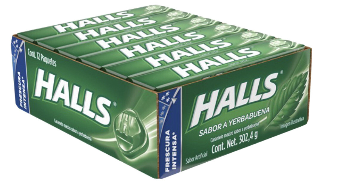 HALLS Cough Drops Spearmint 12 Pack, 9 Piece Roll eBay