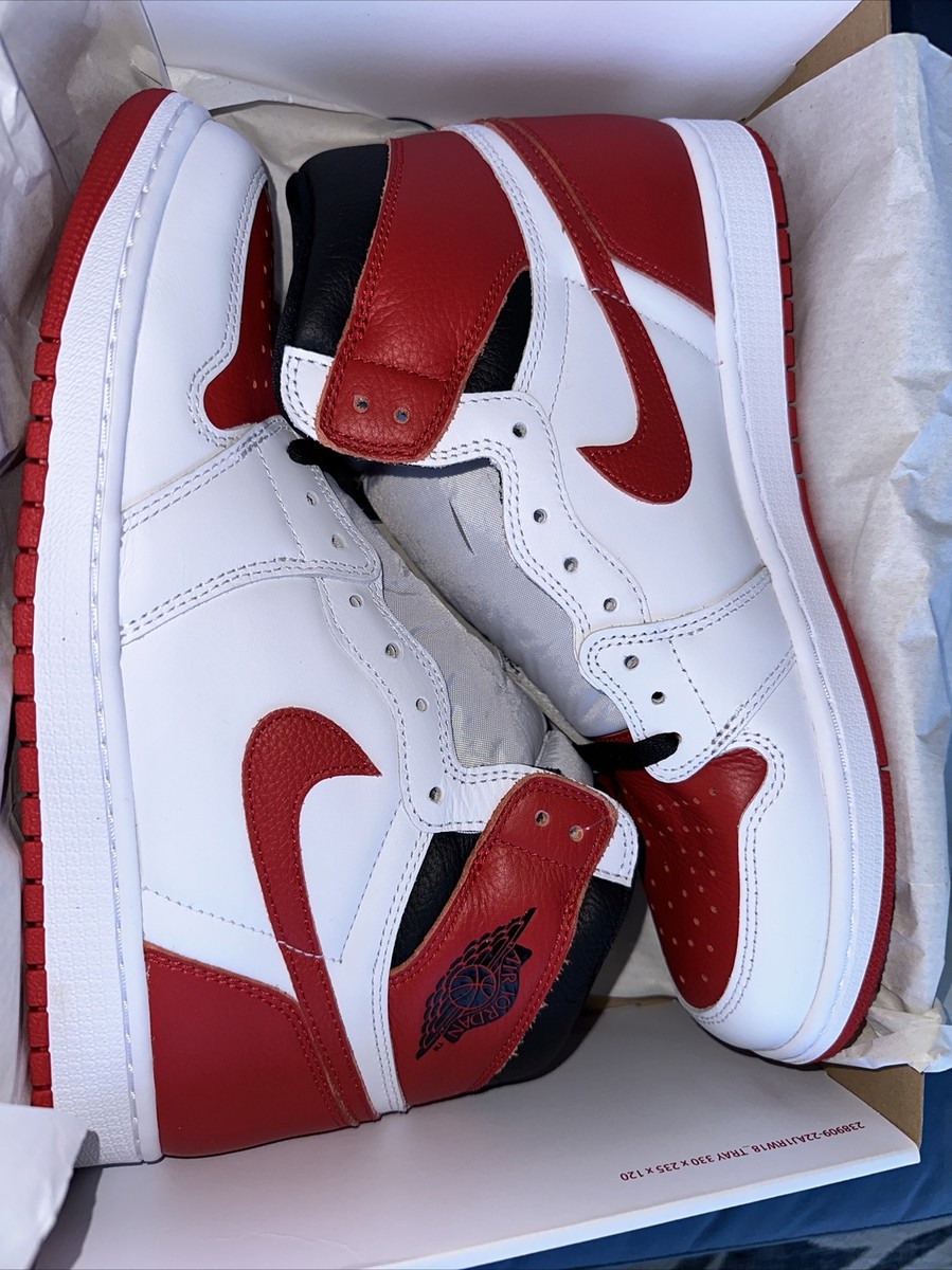 Nike Air Jordan 1 Retro High OG Heritage Red White Shoes 555088