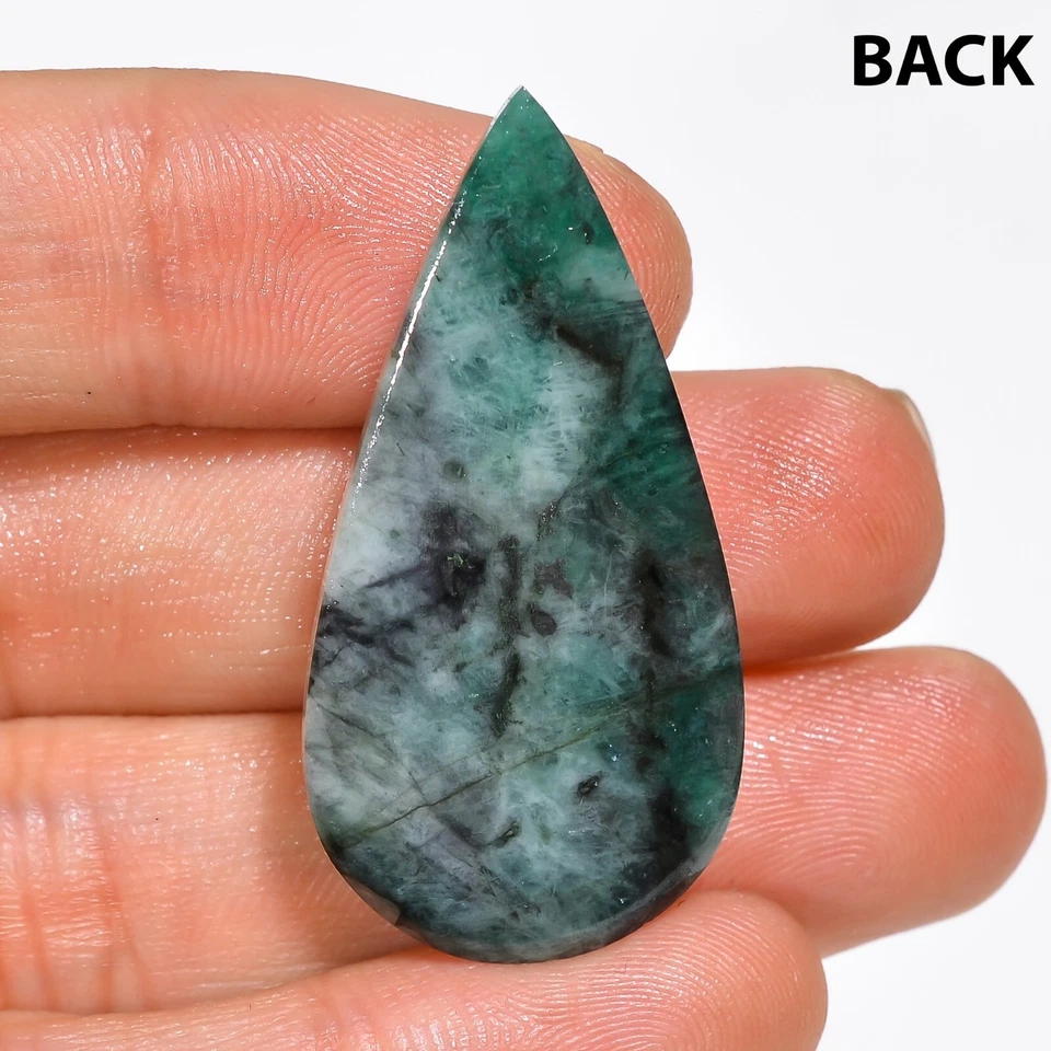 42.10 CT 40X20X8 MM, Green EMRALD PAIR SHAPE CABOCHON FOR MAKING LAXURY ITEMS - Image 3 of 3