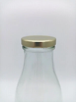 Schraubdeckel Verschluss für Milchflaschen Twist off TO48 gold - Bild 1 von 2