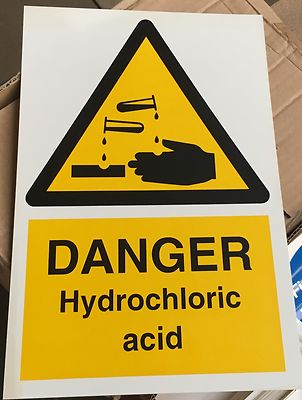 Warnschild - GEFAHR Salzsäure - 300 x 200 mm Sicherheitsschilder