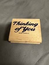 Thinking Of You Wooden Rubber Stamp 202